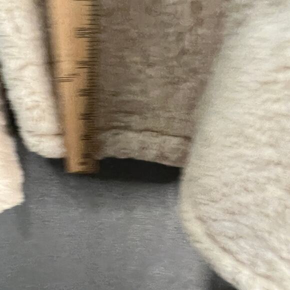 BumbleBella by Jill Martin Sherpa Shawl Collar Long Vest Charming Ivory, X-Small - Picture 7 of 7